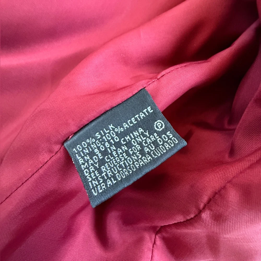 Kasper 100% Silk Red Suit Blazer –‎ Size 10 (BNWT) - Picture 11 of 12